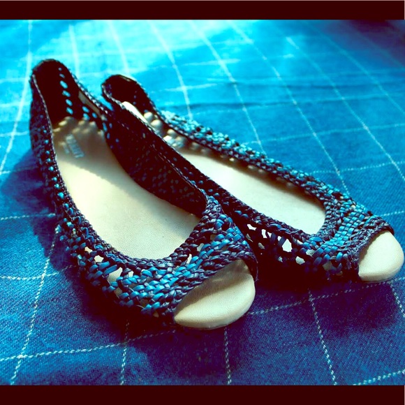 Old Navy Shoes - Blue Woven Old Navy Flats